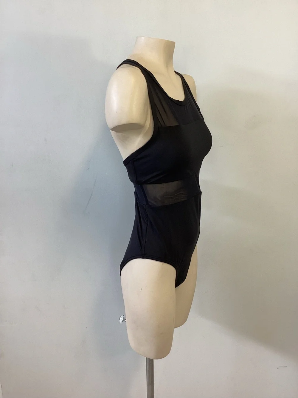 Nike Black Mesh-Panel Women's One-Piece Swimsuit